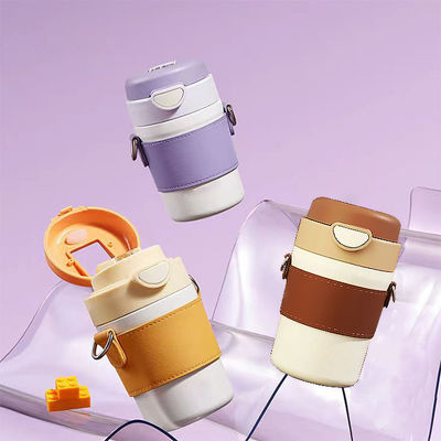 380ml Capacidade de vácuo de aço inoxidável de viagem caneca não derramamento sucção isolado tumbler