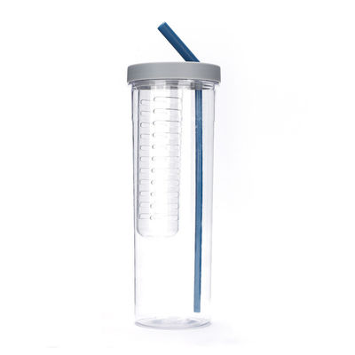 800 ml de plástico para esportes ao ar livre Suco de palha Garrafa de água com logotipo personalizado