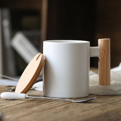 Taça de viagem de transferência de calor de cerâmica de 11 oz para taça de escritório isolada de cor branco personalizada