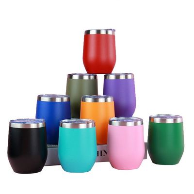 12oz de aço inoxidável de parede dupla de viagem caneca de café caneca de copo de copo de copo termo para acampamento