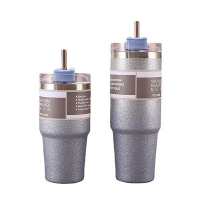 20OZ 30OZ Garrafa de água de aço inoxidável Design personalizado Colorido Sport Straw Thermos Flask