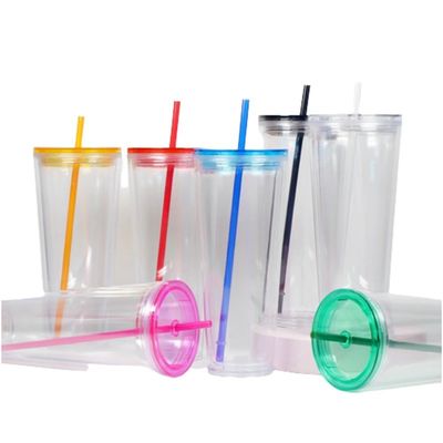 24oz Acrílico Duplo Parede Tumbler Frio Copo de plástico de cor personalizada PP para suprimentos de festa