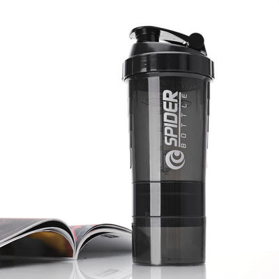 Exercício físico e desporto ao ar livre 500 ml GYM de plástico Protein Shaker Flask com bola de mistura