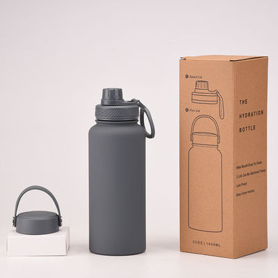 Flascos de vácuo 1 Litro Copo de café com tampa Bicicleta desportiva garrafa de água para performance