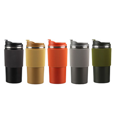 Taça de café isolada de aço inoxidável de 450 ml personalizada com tampa para manter as bebidas quentes / frias