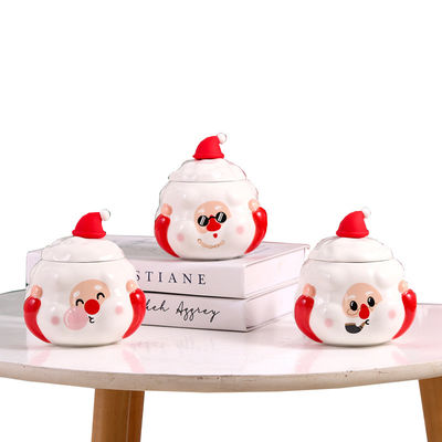 Taças de café de cerâmica nórdica personalizadas de Natal Capacidade 400Ml com design do Pai Natal