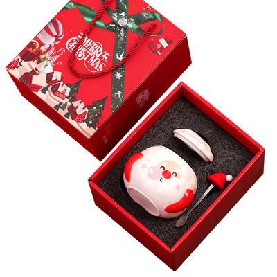 Taças de café de cerâmica nórdica personalizadas de Natal Capacidade 400Ml com design do Pai Natal