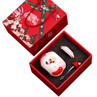 Taças de café de cerâmica nórdica personalizadas de Natal Capacidade 400Ml com design do Pai Natal