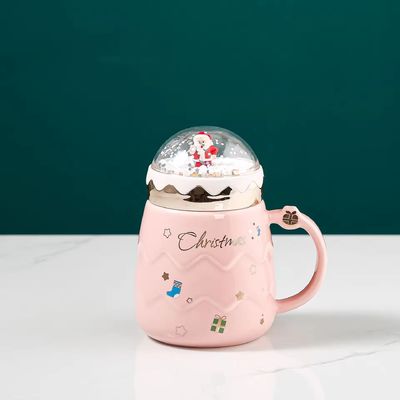 2024 Pretty Christmas Snowball Ceramic Mug Gift Set com todos os acessórios e Cute Mug
