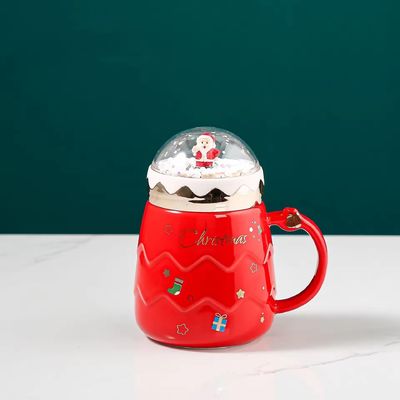 2024 Pretty Christmas Snowball Ceramic Mug Gift Set com todos os acessórios e Cute Mug