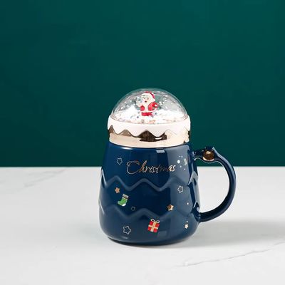 2024 Pretty Christmas Snowball Ceramic Mug Gift Set com todos os acessórios e Cute Mug