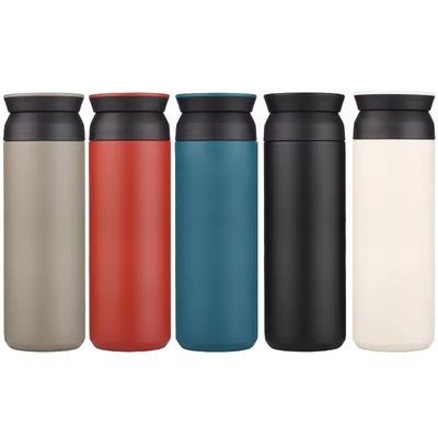 Copo de aço inoxidável de parede dupla com tampa e alça Capacidade 350ml/500ml