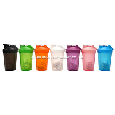 400 ml de plástico livre de BPA em pó de proteínas desportivas para mistura de batidas, copo de água com balança e tampa