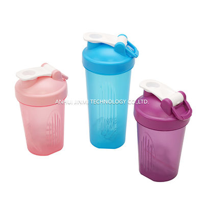 400 ml de plástico livre de BPA em pó de proteínas desportivas para mistura de batidas, copo de água com balança e tampa