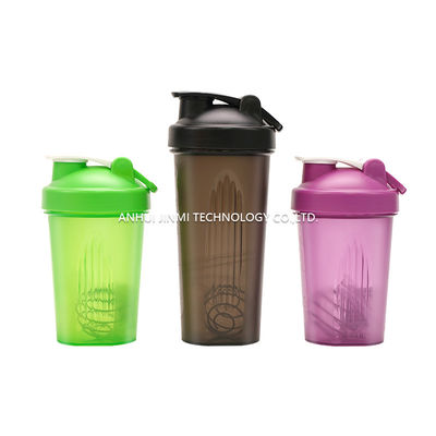600ml Fitness Plástico Preto Gym Blender Shaker Cup para Desportos Design à prova d'água