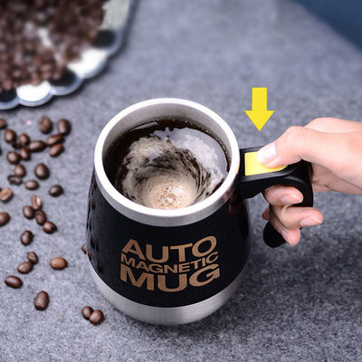 1 peça Double isolado auto-mexer caneca elétrica preguiçosa mistura automática de aço inoxidável viagem caneca de café