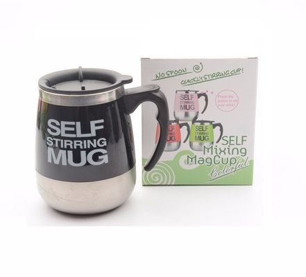 1 peça Double isolado auto-mexer caneca elétrica preguiçosa mistura automática de aço inoxidável viagem caneca de café