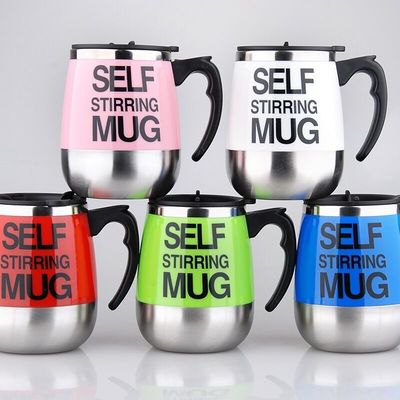 1 peça Double isolado auto-mexer caneca elétrica preguiçosa mistura automática de aço inoxidável viagem caneca de café