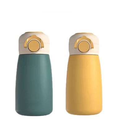 Garrafa de água de vácuo de aço inoxidável portátil de 380 ml em forma de cogumelo para presente infantil