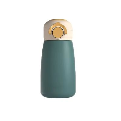 Garrafa de água de vácuo de aço inoxidável portátil de 380 ml em forma de cogumelo para presente infantil