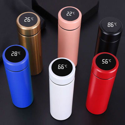 Top Venda Logotipo personalizado Flasca de vácuo de aço inoxidável Led Thermobottle Tipo de garrafa normal