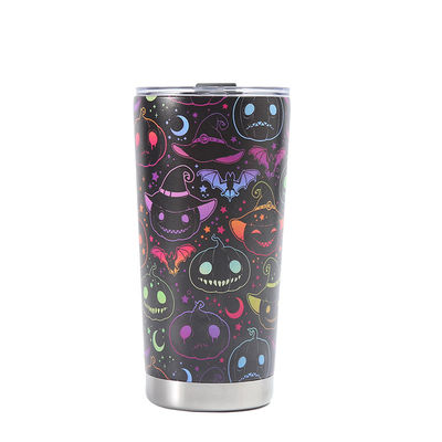 Copo de presente 20oz Copo de termo do carro com design de Halloween 304 de aço inoxidável 3D impresso