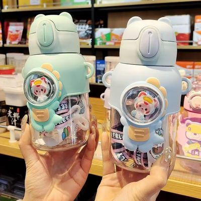 Unisex Bottle de água doce Anti-gota Copo de palha para crianças