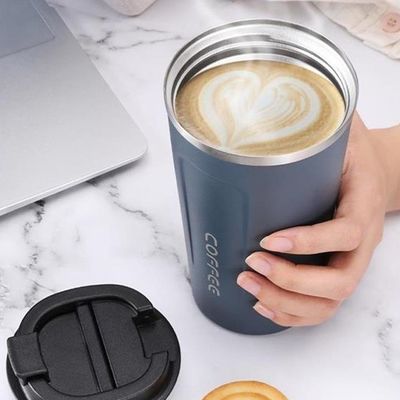 500 ml de aço inoxidável isolado a vácuo caneca de café de viagem para restaurante de escritório