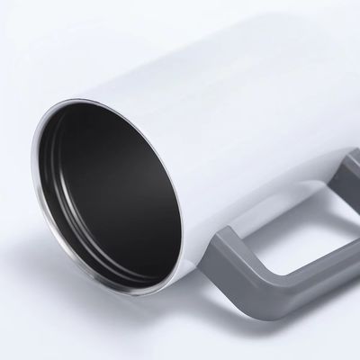 Tubarões de aço inoxidável de vácuo de cores de copos de carro Tubarão com alça e tampa de palha
