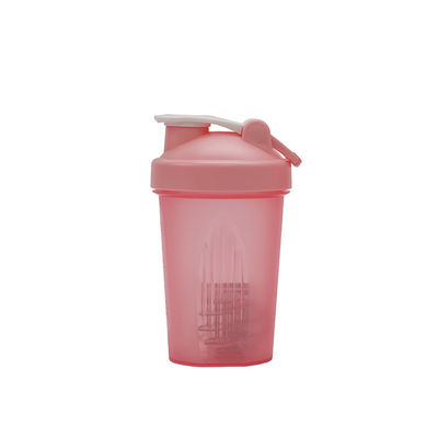 400 ml de plástico em pó de proteína Milkshake Cup com escala de aço inoxidável bola de mistura de ginástica de água de taça