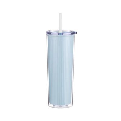 24oz de plástico acrílico colorido e ecológico garrafas de água de parede dupla copos de tumbler