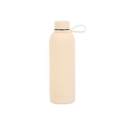 Bottle de água isolada com desenho colorido e material de aço inoxidável