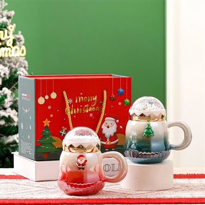 Gradiente Cor Natal Cerâmica Presente Caixas de Muescas Capacidade 500ml Presente pessoal