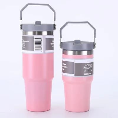 20oz 30oz de aço inoxidável Vacuo isolado tumbler com manobra tampa logotipo personalizado ideal