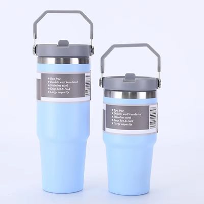 20oz 30oz de aço inoxidável Vacuo isolado tumbler com manobra tampa logotipo personalizado ideal