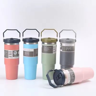 20oz 30oz de aço inoxidável Vacuo isolado tumbler com manobra tampa logotipo personalizado ideal