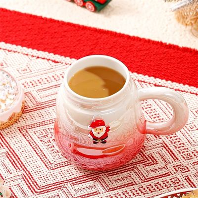 Gradient Color Natal Cerâmica Gift Boxed Mugs 2024 Delicacy Design 6.8cm*11cm 2 cores
