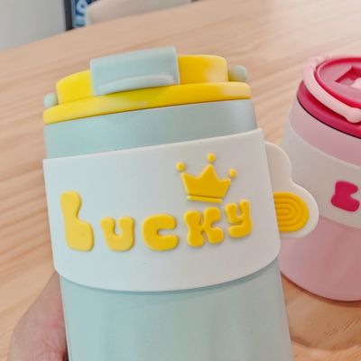 Garrafa de água de aço inoxidável 304 com tampa de 420 ml Bebida direta portátil e criativa