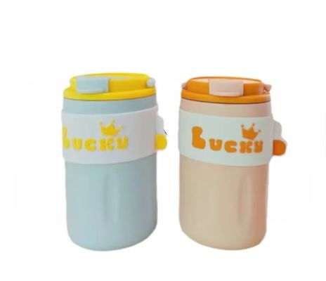 Garrafa de água de aço inoxidável 304 com tampa de 420 ml Bebida direta portátil e criativa