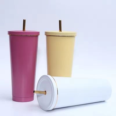 Taça de café de aço inoxidável preto fosco 500 ml/750 ml