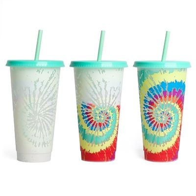 Regalos de lembrança Copo de café de festa de abóbora reutilizável com design de palha e mudança de cor