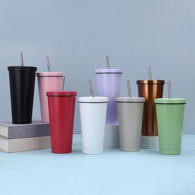 Dupla parede isolada 304 revestimento de aço inoxidável tumbler com tampa para vinho quente e frio