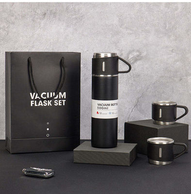 500 ml de frasco termo isolado de vácuo frasco de água garrafa caneca tumbler conjunto de presente perfeito
