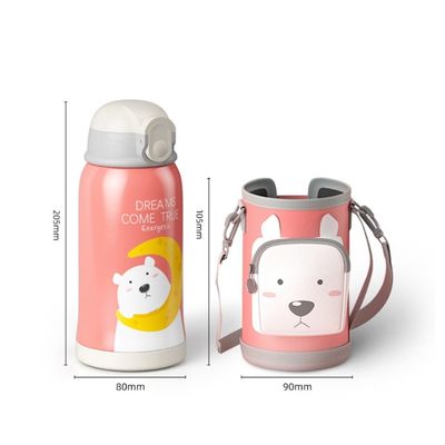 Aplicável Pessoas 550ml Cartoon Cute Crianças Copo de Água Com Smart Cover