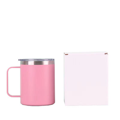 16 oz de aço inoxidável, cálice de café isolado a vácuo com alça e impressão de logotipo personalizado