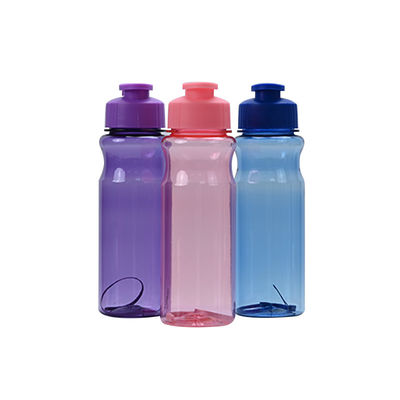Garrafas de água PET multicoloridas Eco-friendly e logotipo personalizado para necessidades de hidratação esportiva