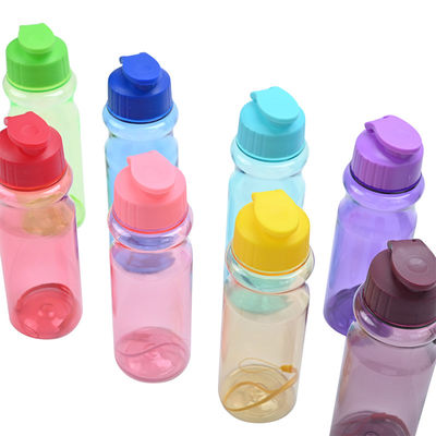 Garrafas de água PET multicoloridas Eco-friendly e logotipo personalizado para necessidades de hidratação esportiva