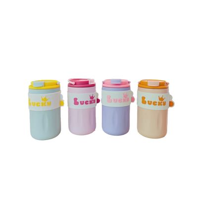 Flasca esportiva de desenhos animados de aço inoxidável 420ml Lucky Coffee Mug Vacuo Termos isolado