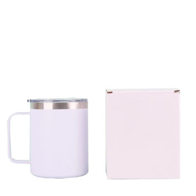 Logotipo personalizado 12 oz 304 de aço inoxidável Copo de café para acampamento ao ar livre caneca portátil com alça
