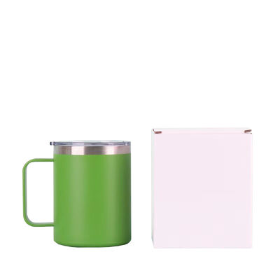 Logotipo personalizado 12 oz 304 de aço inoxidável Copo de café para acampamento ao ar livre caneca portátil com alça